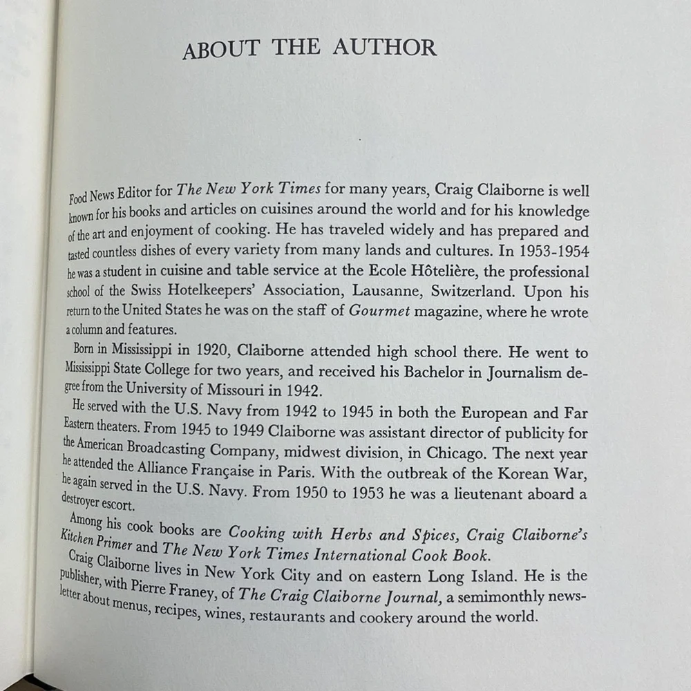Vintage 66’ The‎ New York Times Menu Cookbook